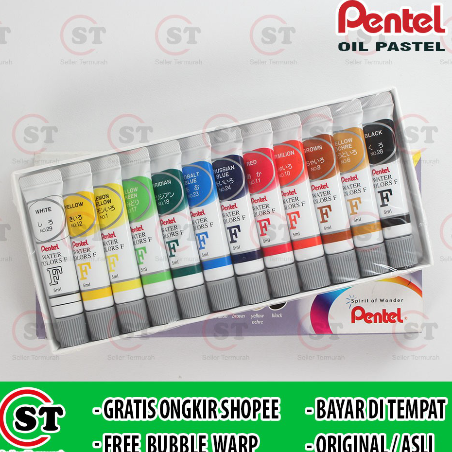 

Super Promo Cat Air Pentel 12 Warna / Pentel Water Color WFRS 12 colour / Kreativitas Anak Seni Lukis Best Terlaris