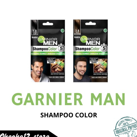 KTRD4074 (C6369]  PROMO  Garnier Men Shampoo semir Color Hitam Alami dan Coklat Kehitaman ( Pewarna 