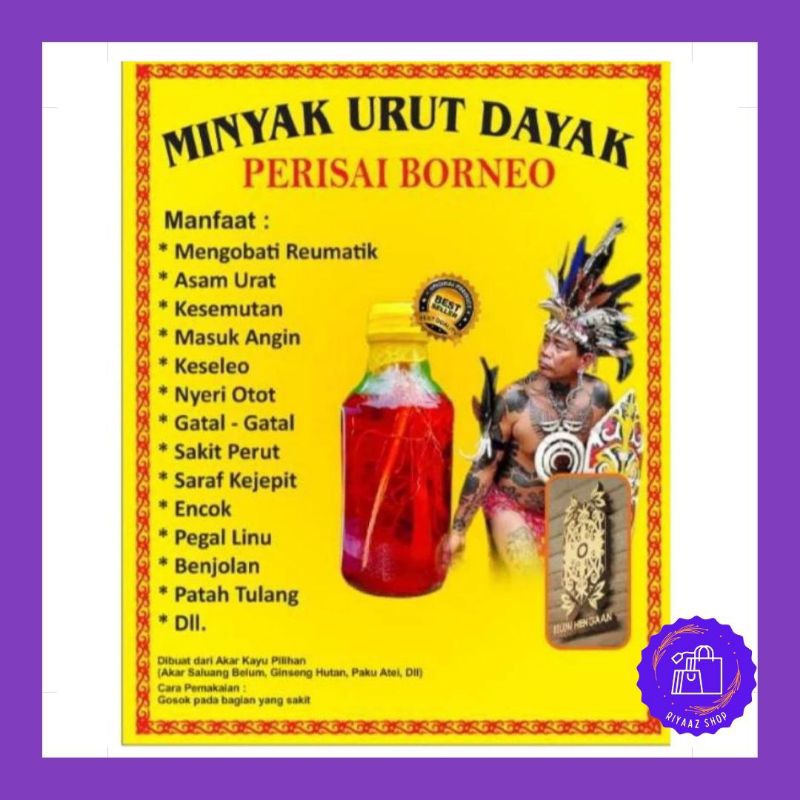 Minyak Urut Dayak | Minyak Dayak | Minyak Urut Asli