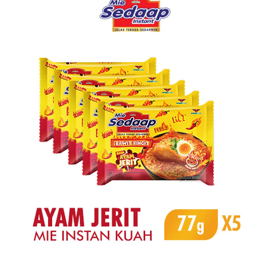 

Terlaku. Sedaap Mie Instan Ayam Jerit 77gr x5 Terupdate