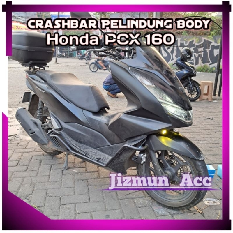 Crashbar PCX 160 Tubular Pelindung Body Honda PCX 160 Bisa Untuk Lampu Tembak