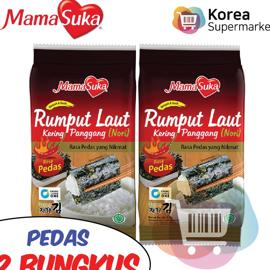 

Terkini Mamasuka Rumput Laut Panggang Nori Gim Pedas Spicy Isi 2 Bungkus Buruan Beli