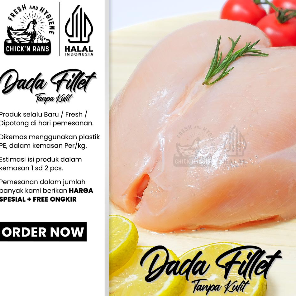 

NQGD5327 Daging Ayam Dada Fillet Boneless (Tanpa Kulit) - Fresh 1kg