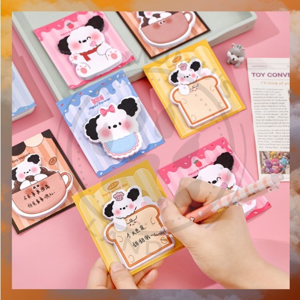 

MUMUSLAND Kertas Memo Karakter Stationary / Sticky Notes Memo Animal Doggy / Memo Note Ecer