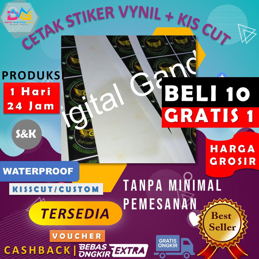 

Big Sale CETAK STIKER VYNIL A3+ (PRINT & CUT)