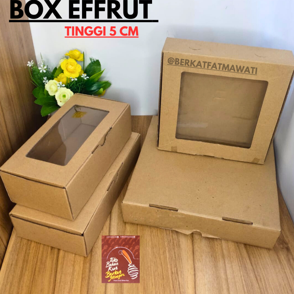 

VIRAL ✅ DUS /BOX EFFRUT / BOX CAKE TINGGI 5 CM/ KOTAK COKLAT /10 PCS