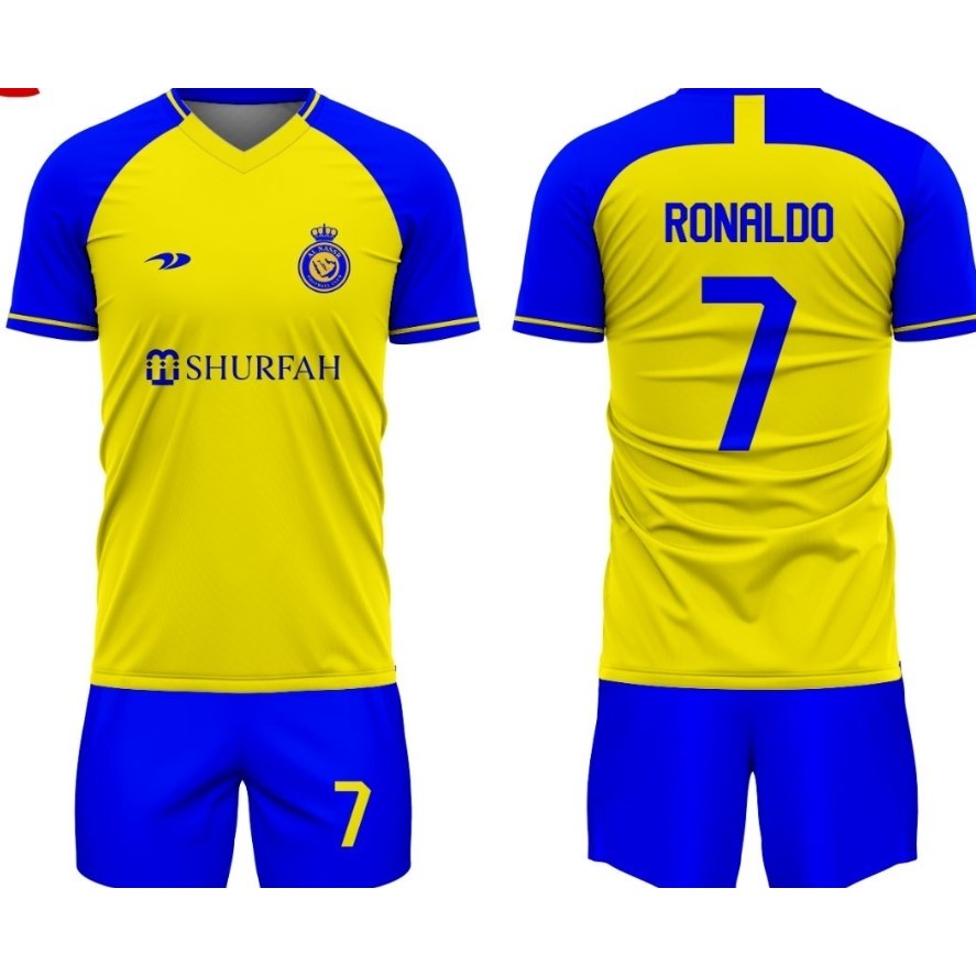 Setelan Jersey Anak Ronaldo / Setelan Baju Bola Ronaldo / Baju Footsal Ronaldo Musim Terbaru