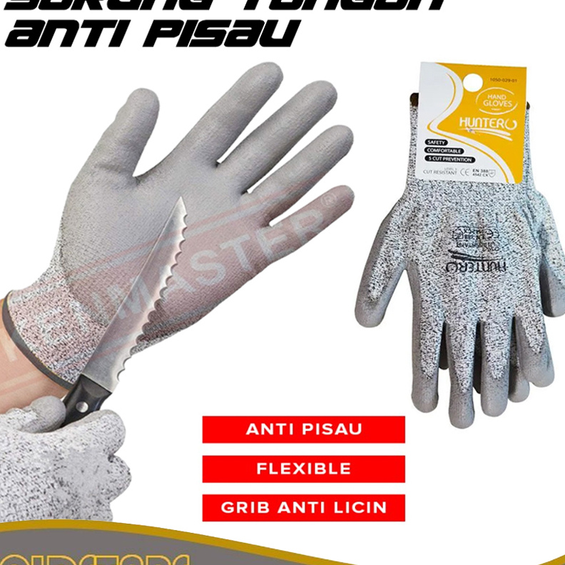 Banyak Peminat Sarung Tangan Anti Pisau Guntero Sarung Tangan Cut Resistant/Safety.