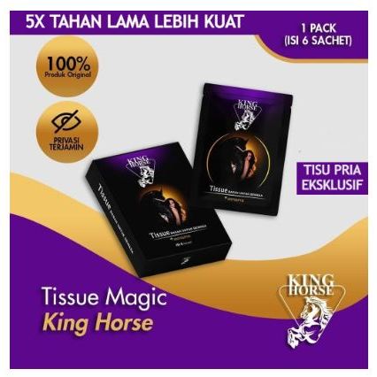 Tissue KING HORSE/King Horse Tissue Magic/ King Horse BPOM/1 Kotak 6 Sachet