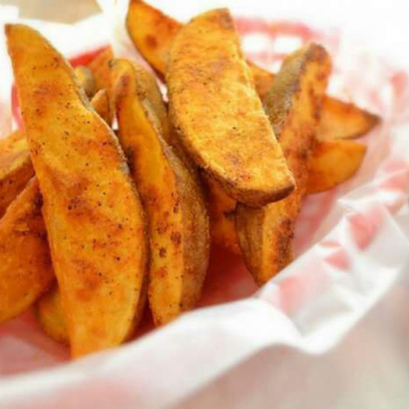 

Kentang Potato Wedges Buttercoated 1 kg Sudah Asin Enak Langsung Goreng Bandung Murah