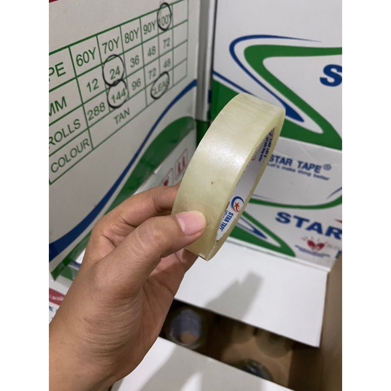 

LAKBAN BENING OPP (PER DUS) 24 MM X 100 YARD STAR TAPE 1 INCH