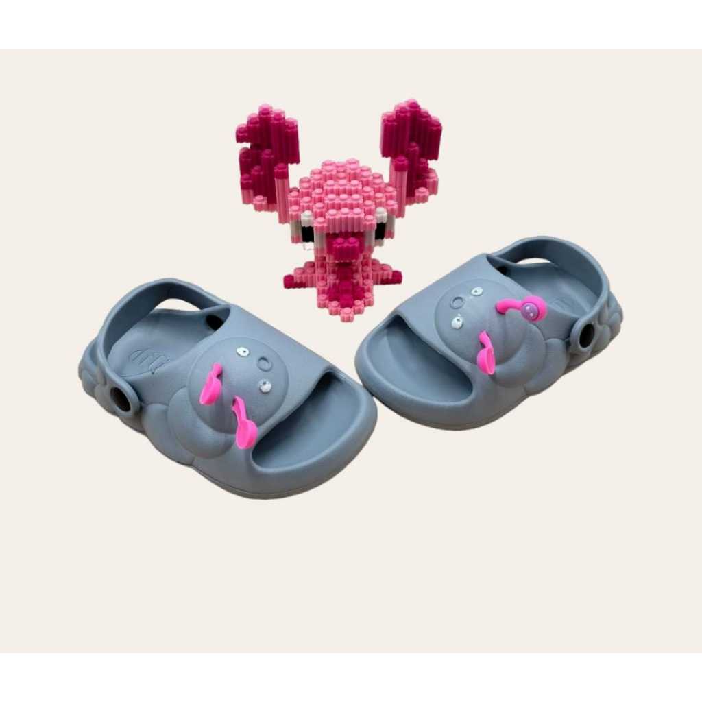 Sandal Anak Perempuan Selop Tali Belakang Karakter Ulat Lucu Sandal Karet Anak Tebal Ringan Size 20-25 102F
