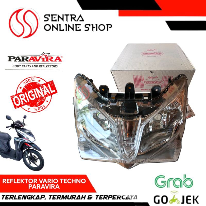 Reflektor lampu depan vario 125 bohlam paravira