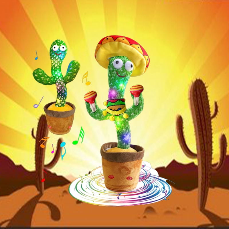 Mainan Kaktus Bergoyang Dancing Cactus Boneka Kaktus Goyang dan Bicara Kaktus Joget Ngomong