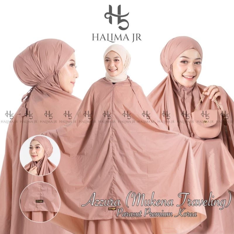 mukena traveling azzura by halima / mukenah pouch / mukenah travel / mukenah mini