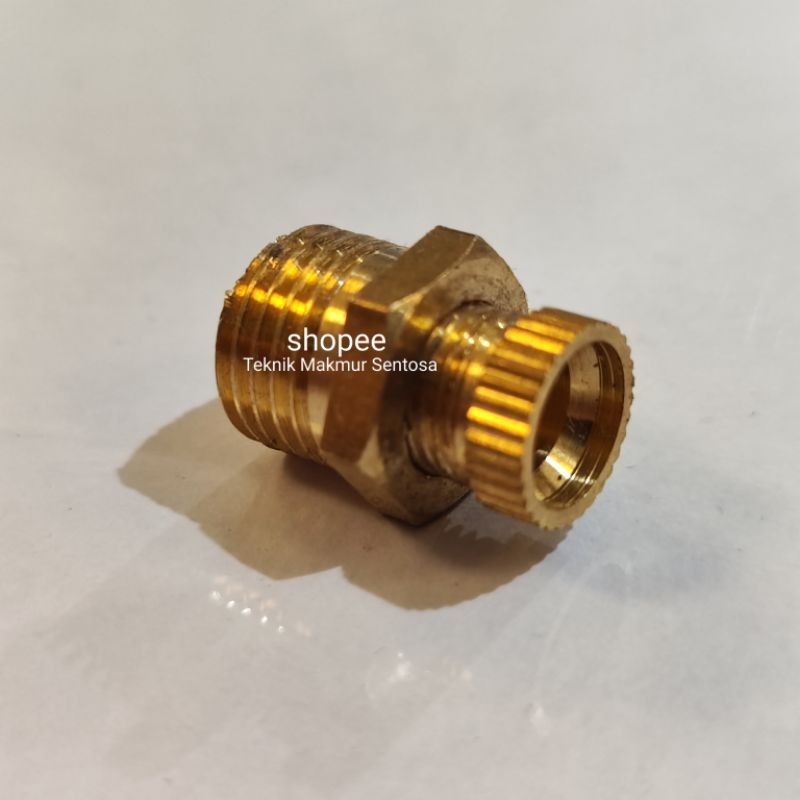Nepel Tutup Pembuangan Air Tabung Kompresor 1/4 - 3/8