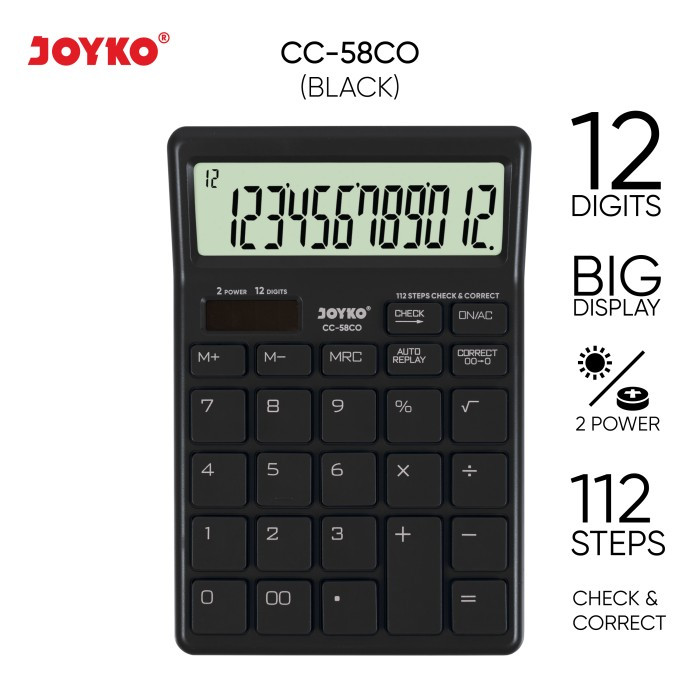 

Calculator Kalkulator Joyko CC-58CO 12 Digits Check Correct