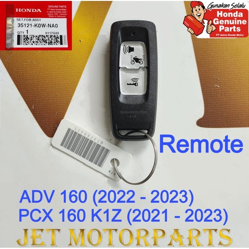 Set Fob Assy Remote Keyless Kunci Remote ADV 160 2022 - Sekarang 35121K0WNA0 Ori Honda AHM