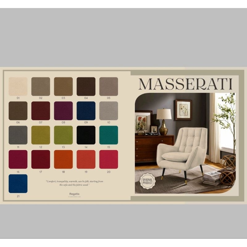 Kain Sofa Masserati - Regatta/Bludru/Midili