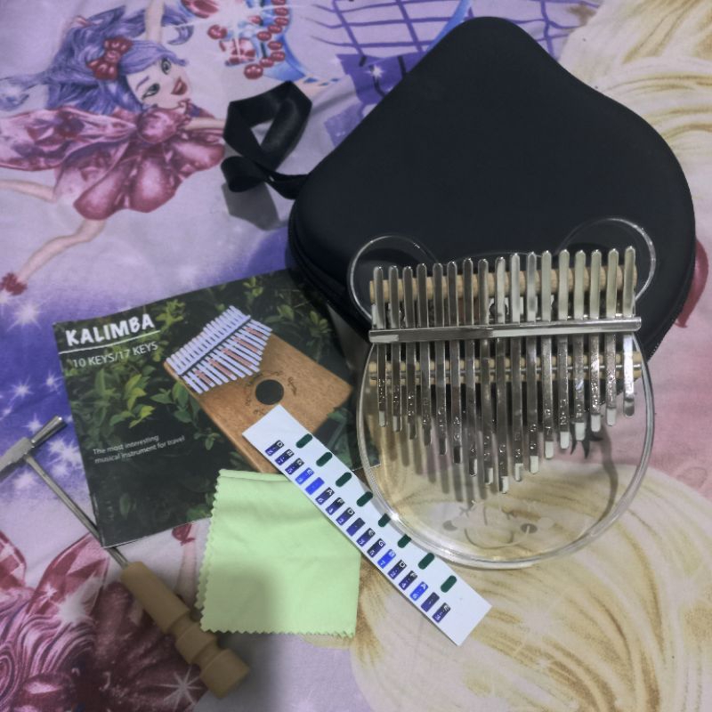 Preloved Kaikki kalimba 17 keys acrylic thumb piano