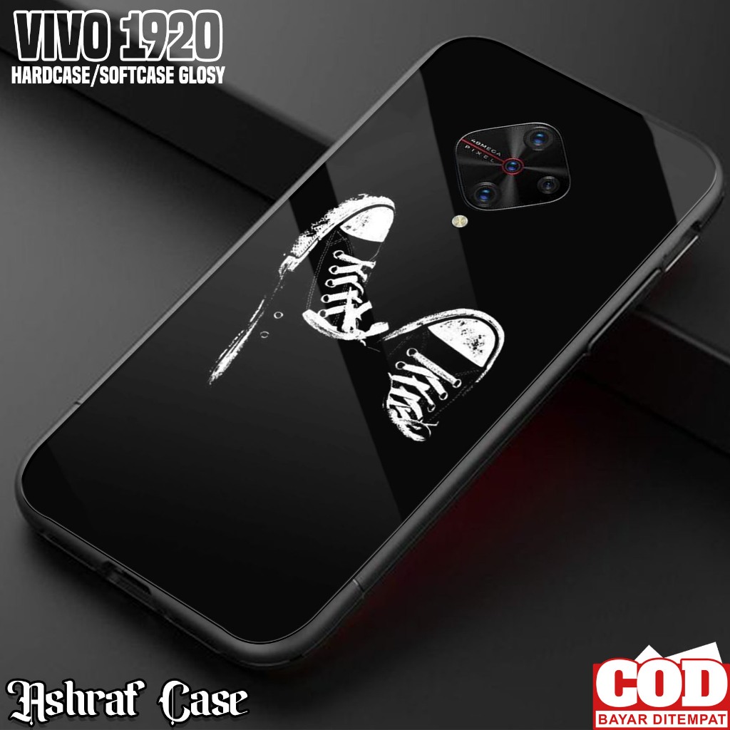 Case VIVO 1920 - Casing VIVO 1920 Terbaru ( BLCK ) Silikon Hp Vivo 1920 - Softcase Glass Kaca - Kesi