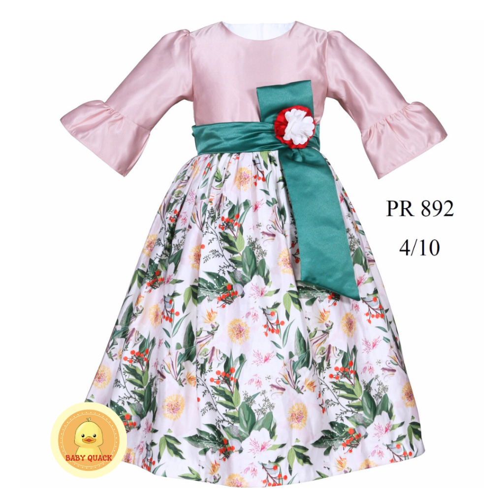 Makassar Dress / Gaun Anak  Baju Pesta Anak Perempuan Satin PR892