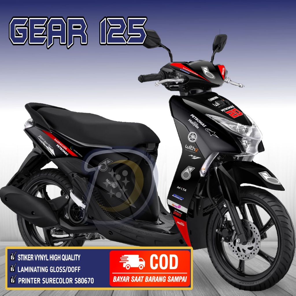 Decal Yamaha Gear 125 Striping Yamaha Gear Stiker Motor Yamaha Gear Petronas