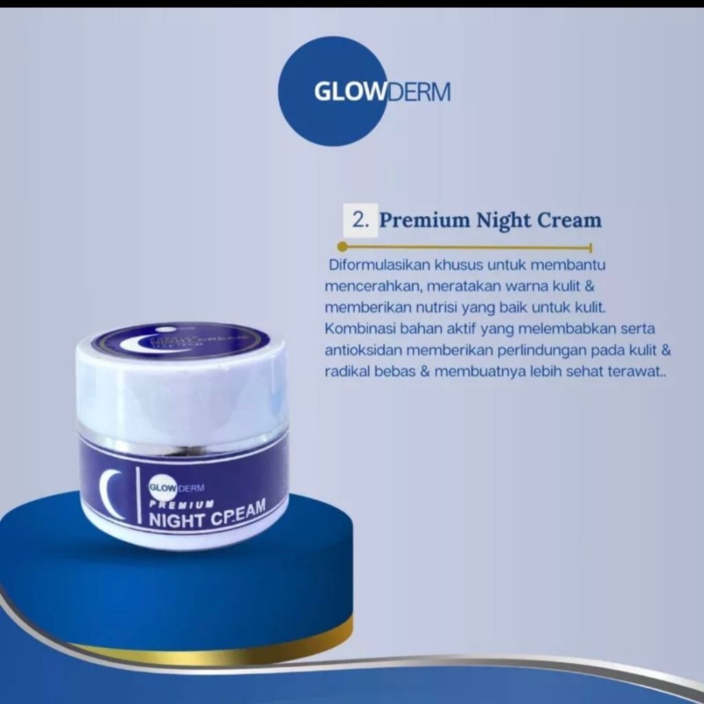 Brigtening night cream Glowderm
