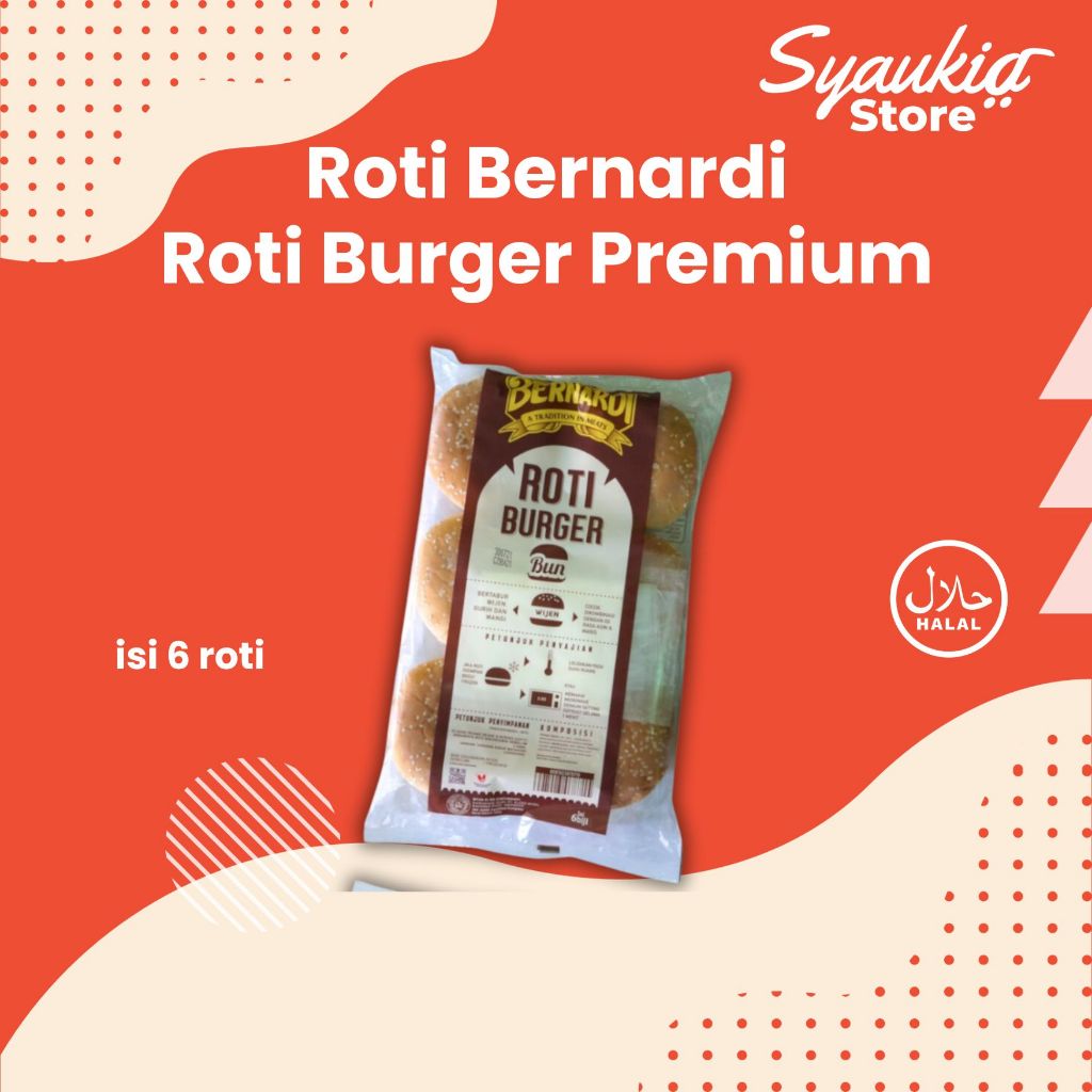 

Bernardi Roti Burger Wijen Besar Isi 6 Pcs