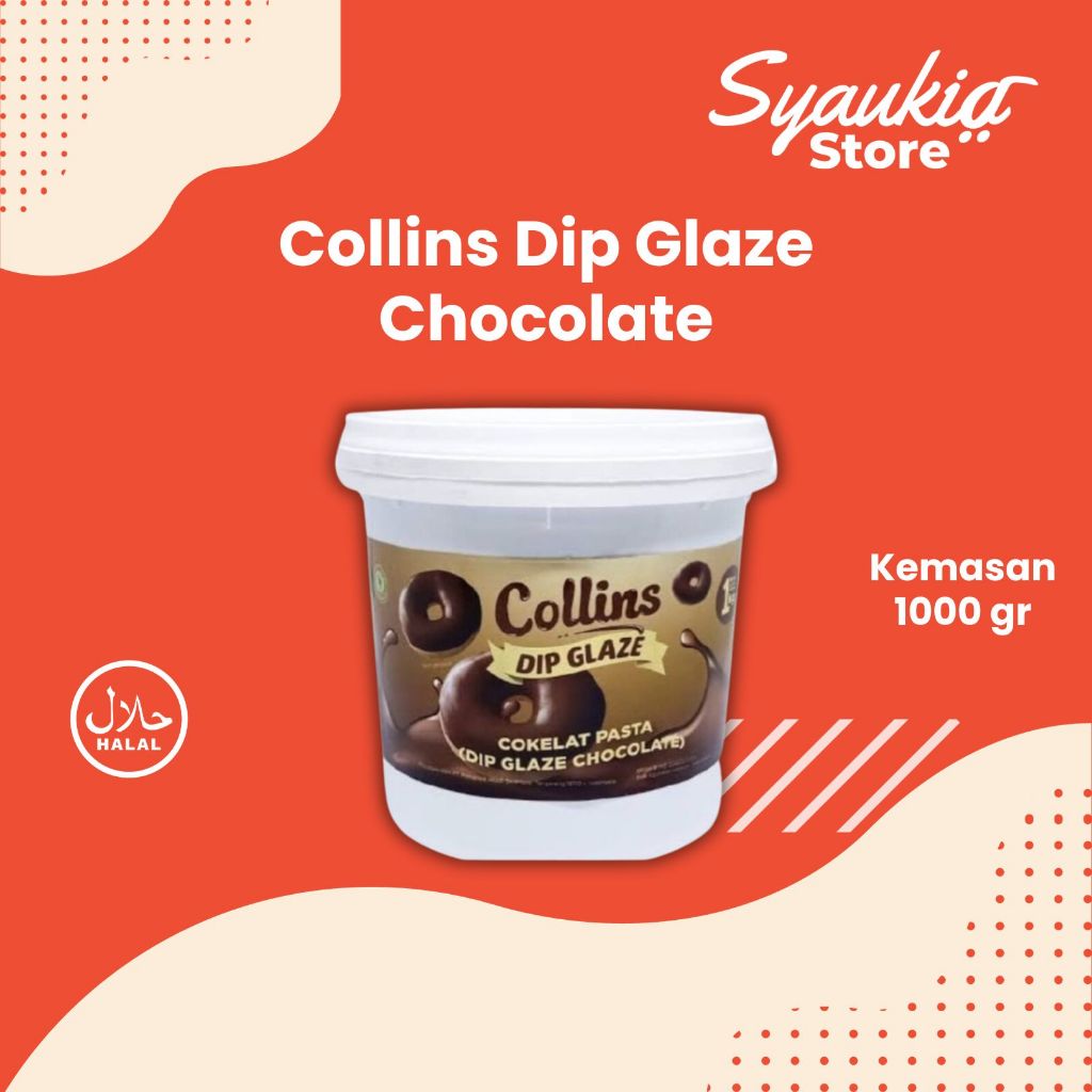 

Collins Dip Glaze Chocolate 1KG Cokelat Pasta