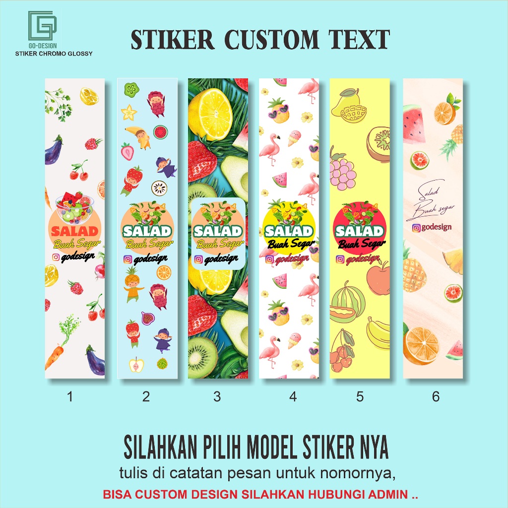 

Label Stiker Box Salad Buah (Free Design)