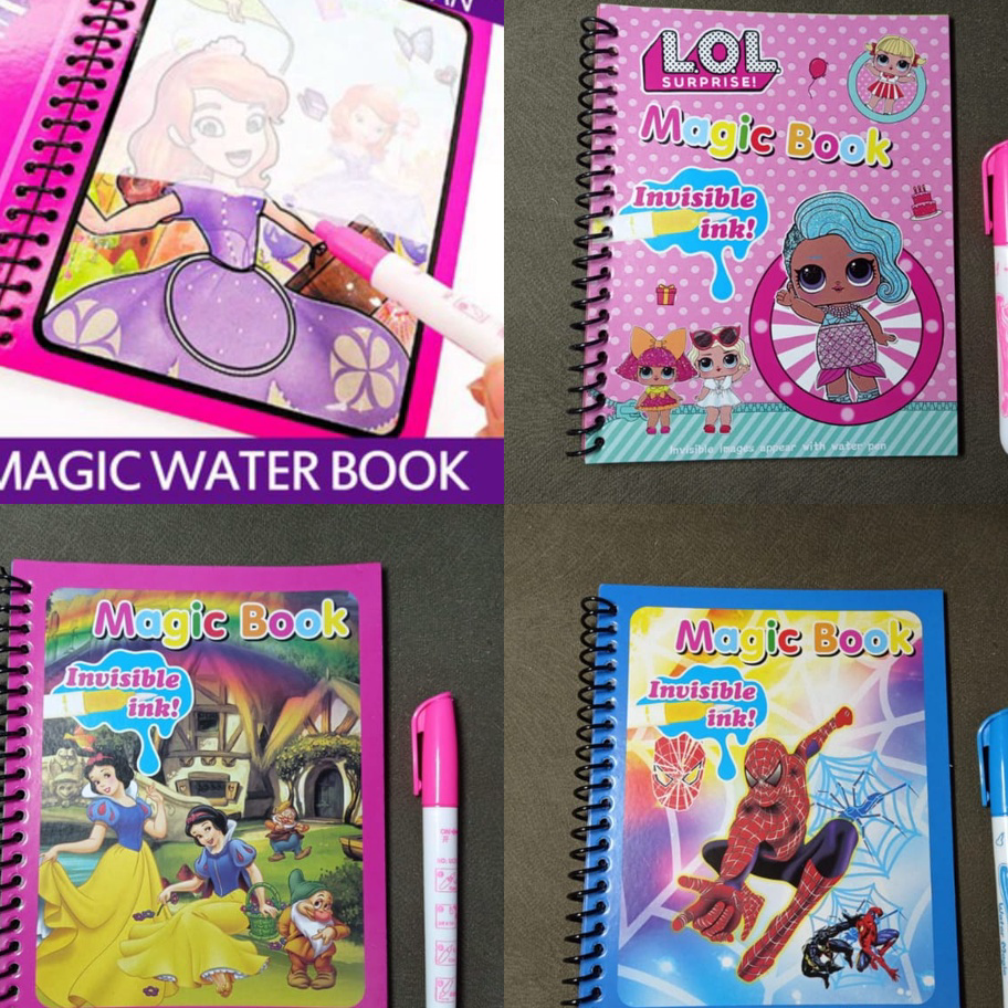 

Pasti Murah Buku Viral Magic Water Book Buku Mewarnai dengan air / Water Drawing book / mainan edukasi bergambar
