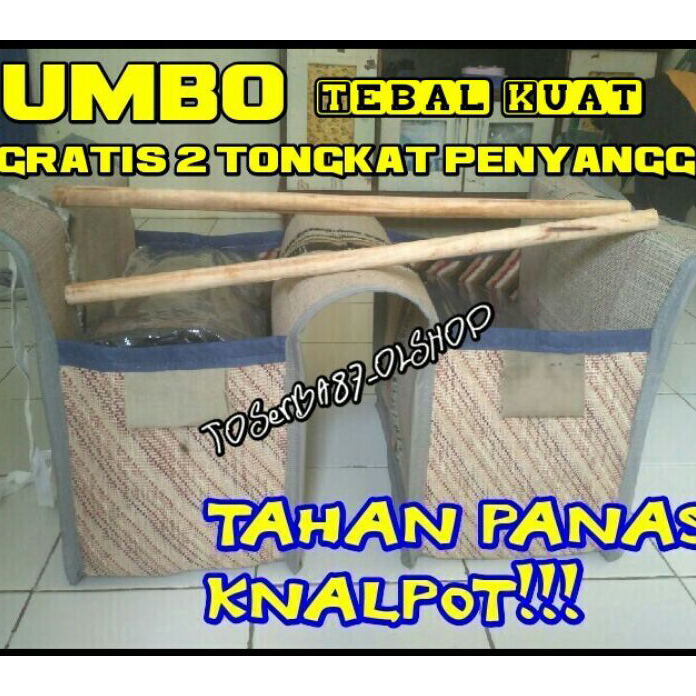 Paling Laku Tas Obrok Tas Kurir Keranjang Motor Ukuran Jumbo Bahan Goni Tebal Tas Kandek Bronjong Mo