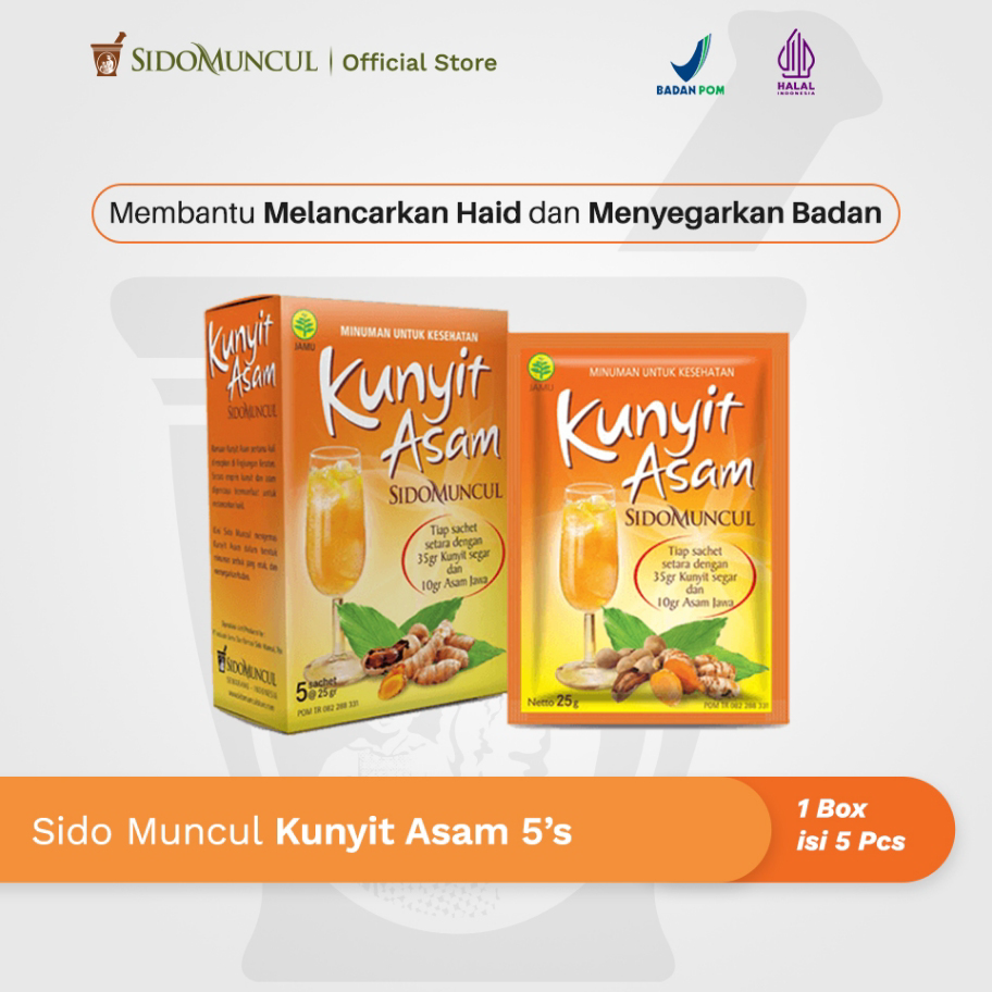 

Stock Banyak Sido Muncul Minuman Kunyit Asam 5's - Membantu Melancarkan Haid