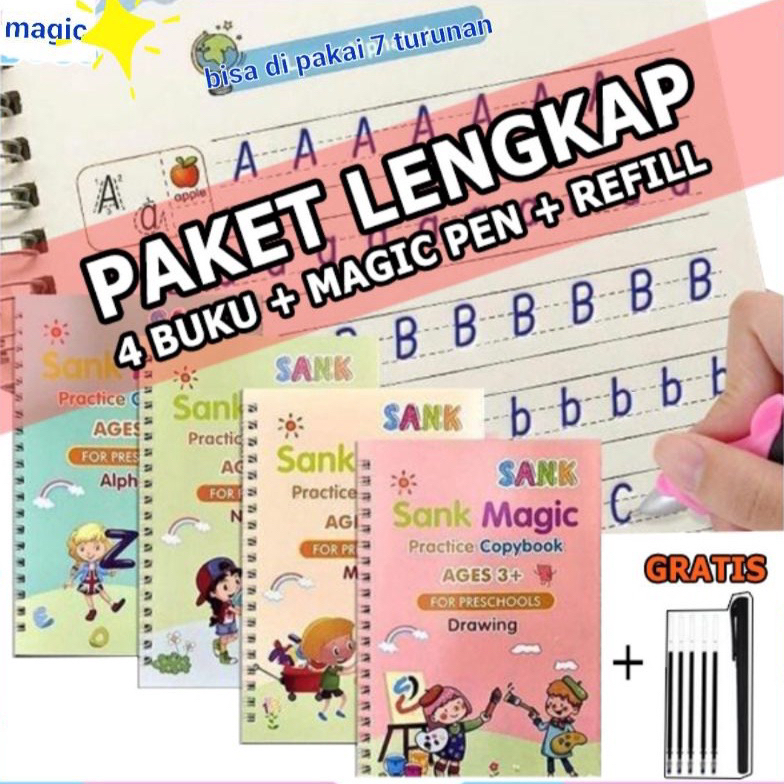 

Star 9.9 Buku Sank Book Magic Sank Magic book 1 Set isi 4 Buku + pulpen