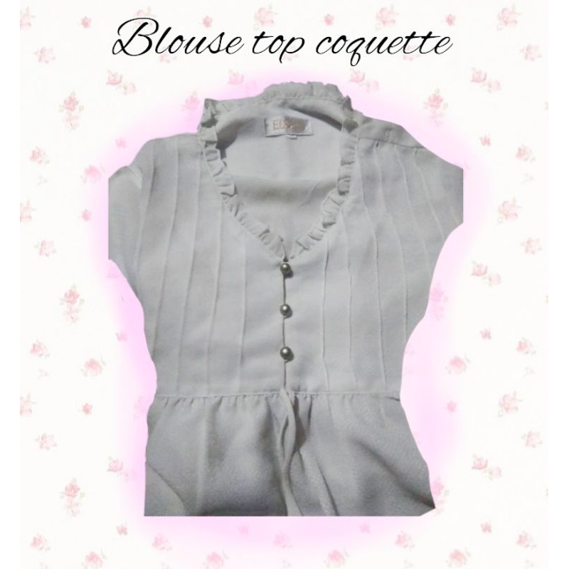 ₊‧°✮ y2k preloved, coquette top blouse, cardigan (vintage core)