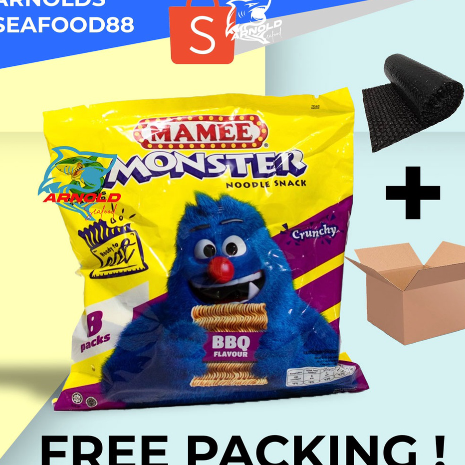 

Terkini Mamee Monster BBQ 200gr / Mie Kremes / Noodle Snack Serba Murah