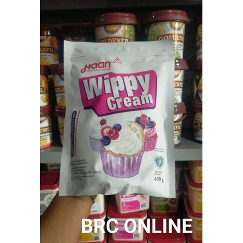 

Harga Murah 400 GRAM WHIPPING WIPPY CREAM BUBUK HAAN Pouch