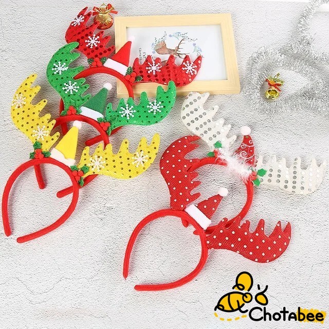 Bando Natal Hairband Pesta Xmas Christmas TANDUK RUSA PREMIUM