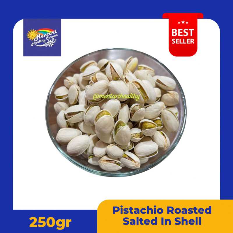 

Pistachio Roasted Salted in Shell 250gr / Kacang Pistachio Cangkang Asin Panggang 250gr