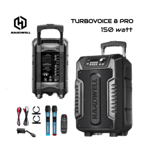 Speaker aktif 8 inch Portable Hardwel Turbovoice 8 Pro Original