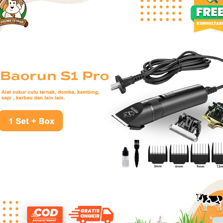 MQTV1880 ✔✔SALE✔✔  BAORUN S1 PRO & BAORUN P7 - Alat Cukur Elektrik Domba Anjing 100% Ori dan Berkual