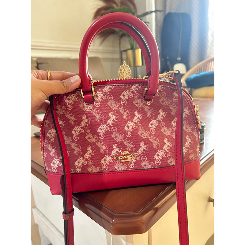 Tas wanita merah coach Alma