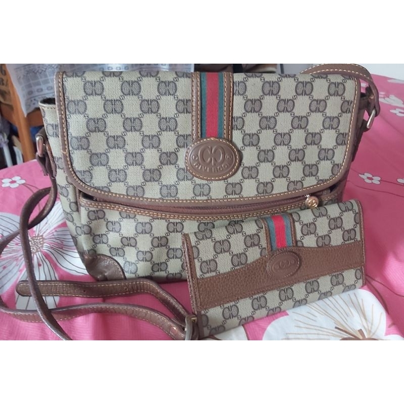Sling kulit ala gucci tas dan dompet