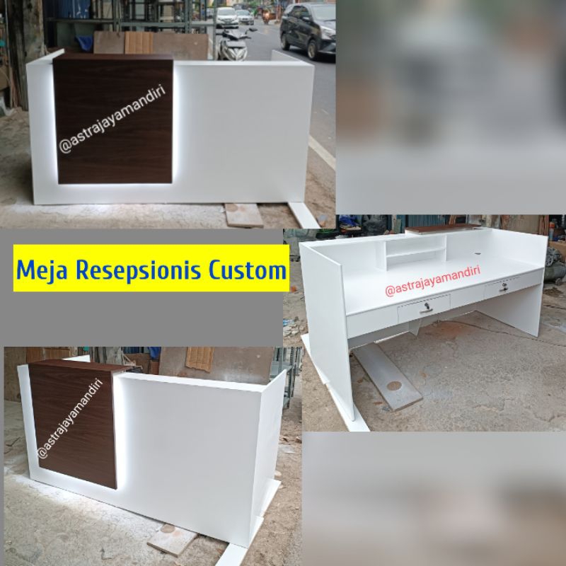 meja resepsionis meja counter meja bar furniture custom