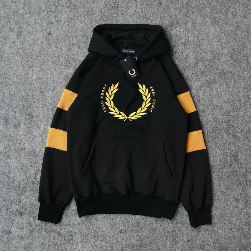 HOODIE FRED PERRY BOLD TIPPED IN BLACK