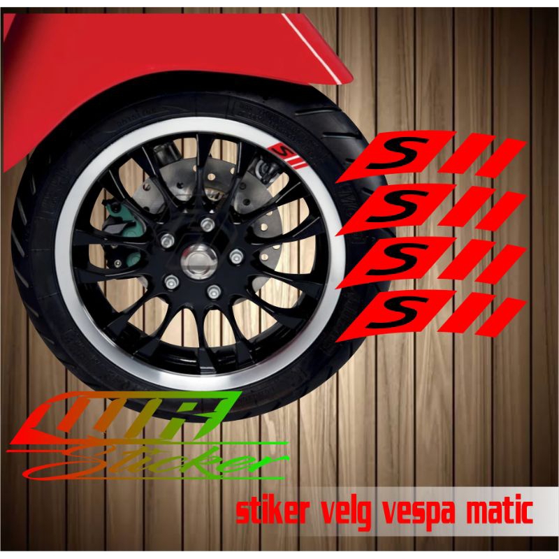 stiker cutting velg Vespa matic
