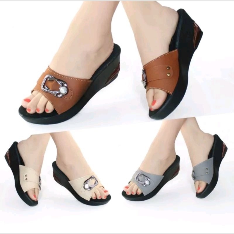 SANDAL WEDGES | SANDAL IBU-IBU KONDANGAN