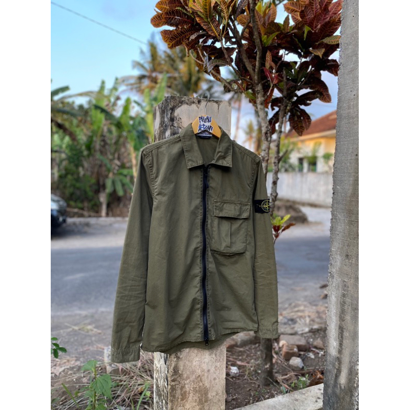 overshirt stone island green