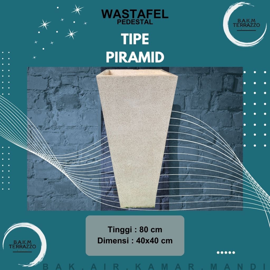 BAK AIR KAMAR MANDI | WASTAFEL PORTABLE TERAZZO | WASTAFEL MURAH TERASOO | PEDESTAL TIPE PIRAMID